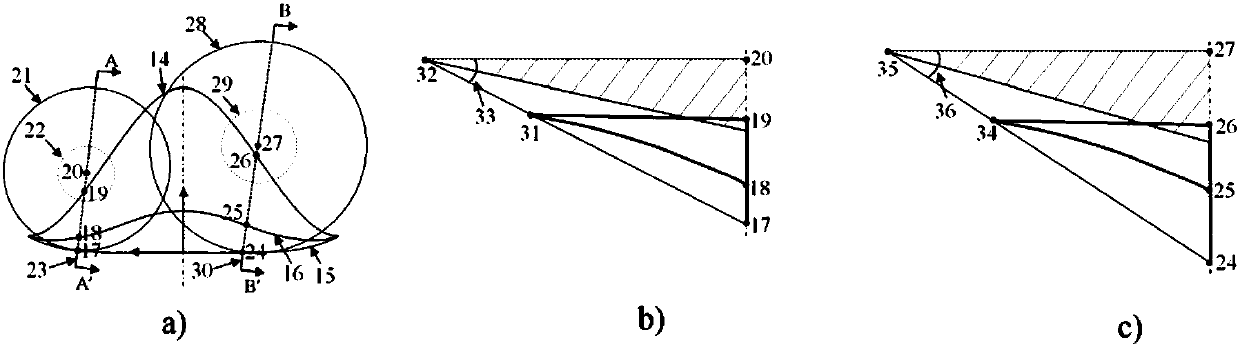 Aerodynamic shape design method of waverider in kiss-cut flow field with variable shock wave angle