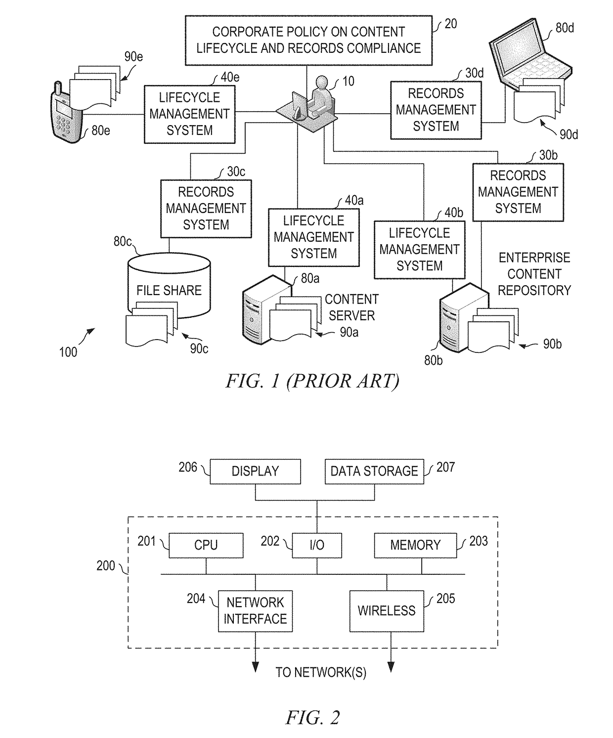 Systems and methods for in-place records management and content lifecycle management