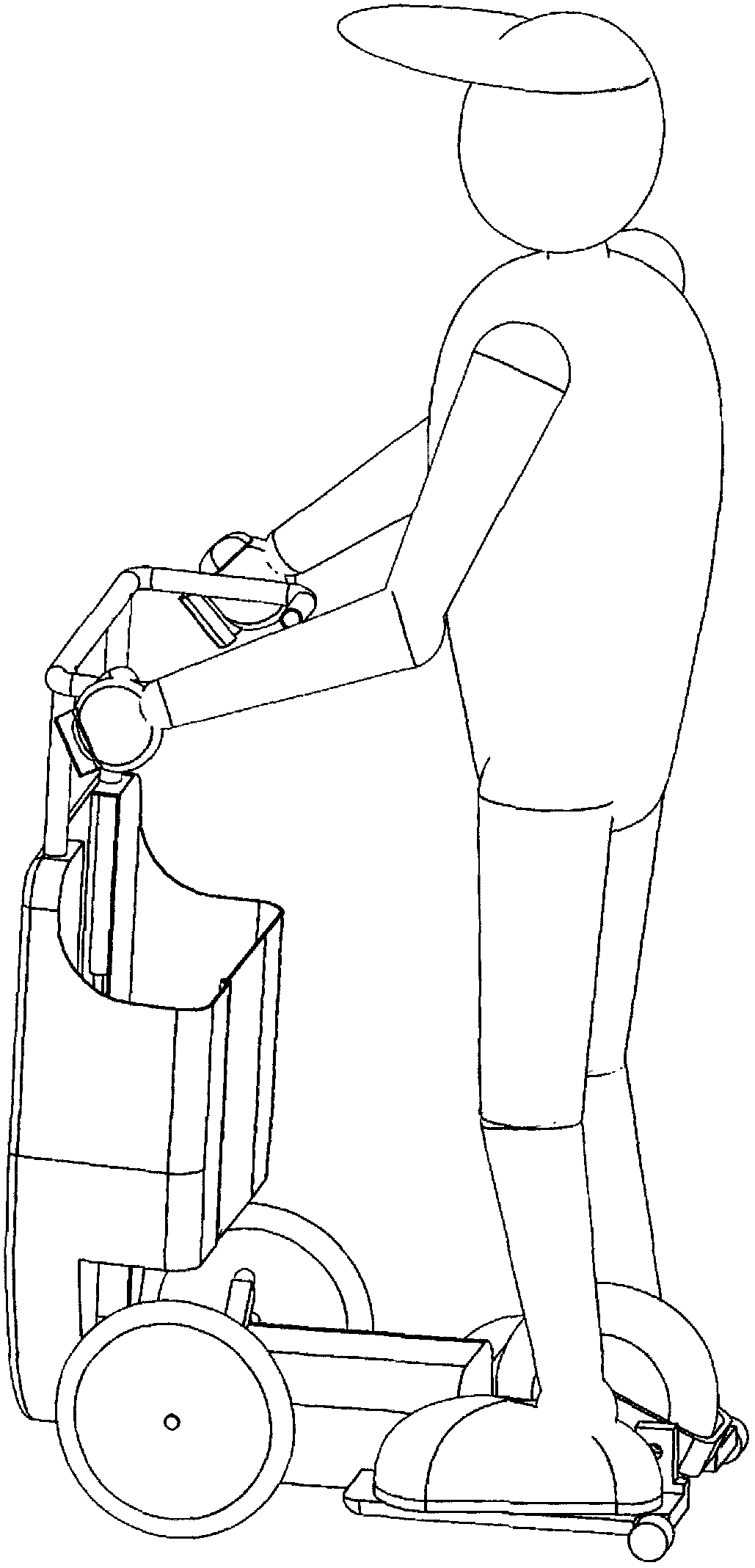 Lifting type luggage folding electrombile