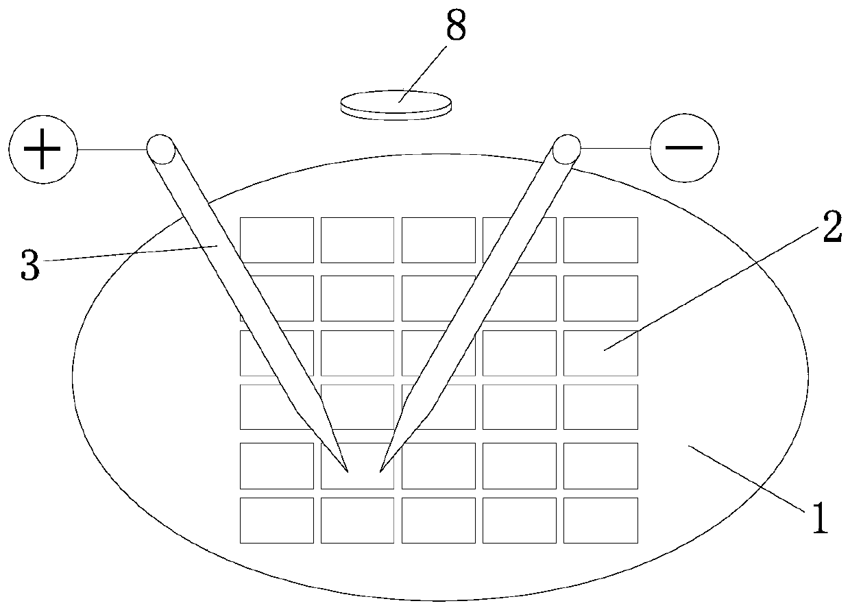 System and method for detecting photoelectric performance of a large number of miniature surface-emitting photoelectric chip arrays