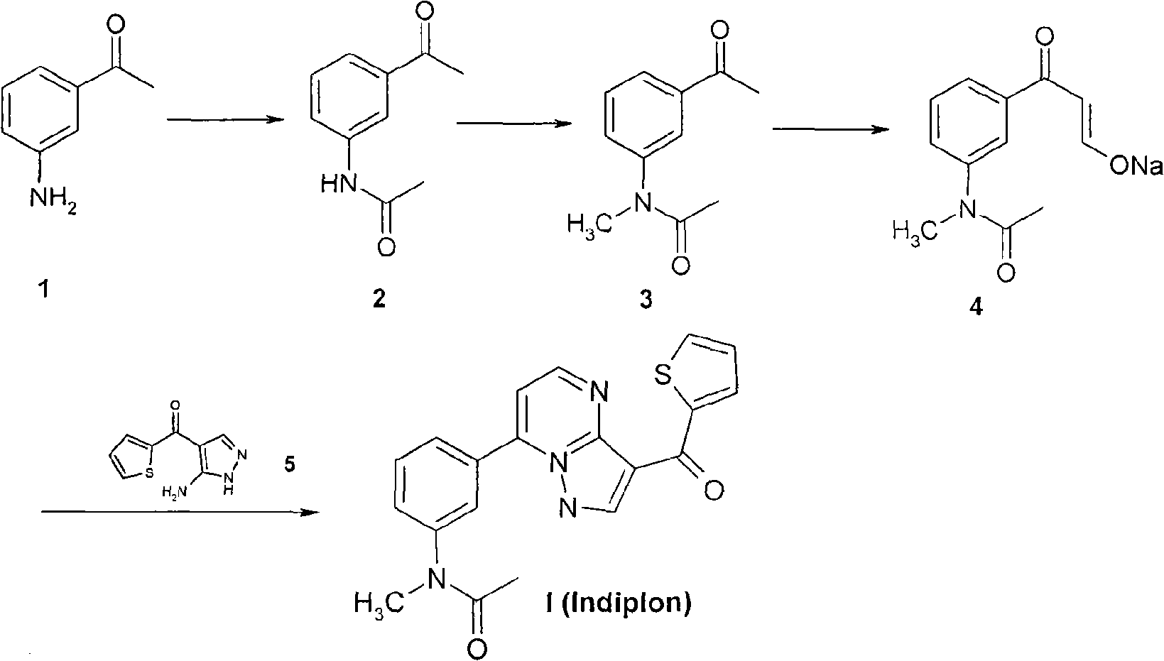 Method for synthesizing indiplon