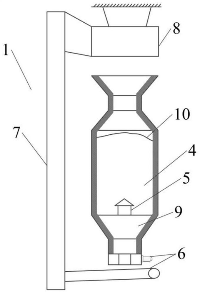 Tracer chain detection method and device for tracking flow track and speed of bulk material