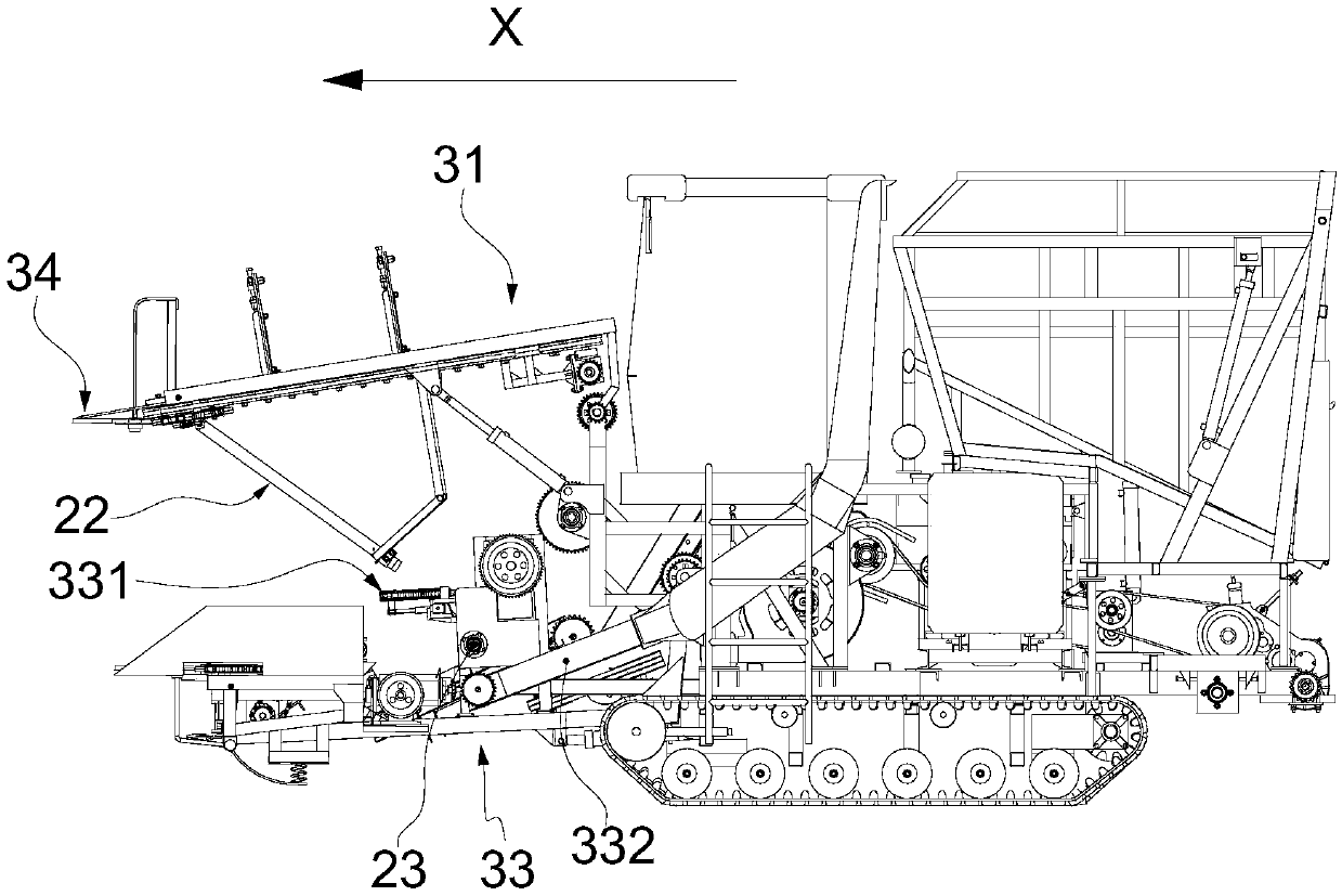 Stem and spike harvesting fresh maize harvester