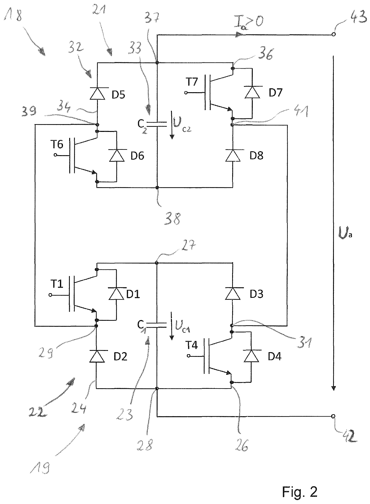 Dual submodule for a modular multilevel converter and modular multilevel converter including the same