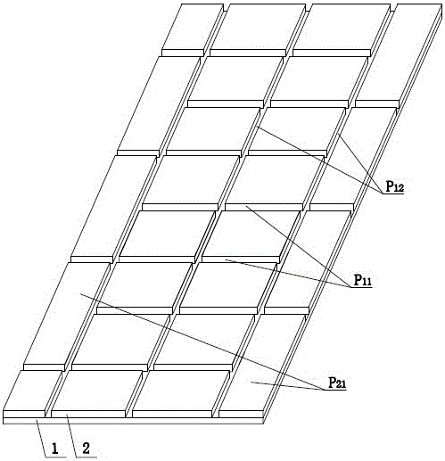 A solar cell module with multiple sub-batteries connected in series and its preparation method