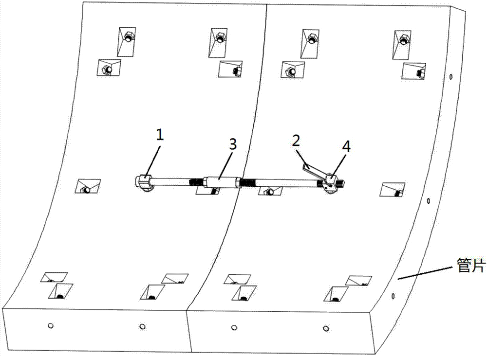 Shield tunnel straight-line segment lining structure stiffness gear transmission type strengthening method