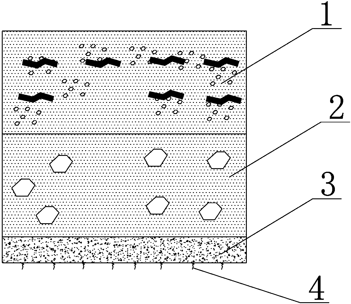 Polypropylene fiber concrete roadway structure suitable for large-tonnage cars and construction method