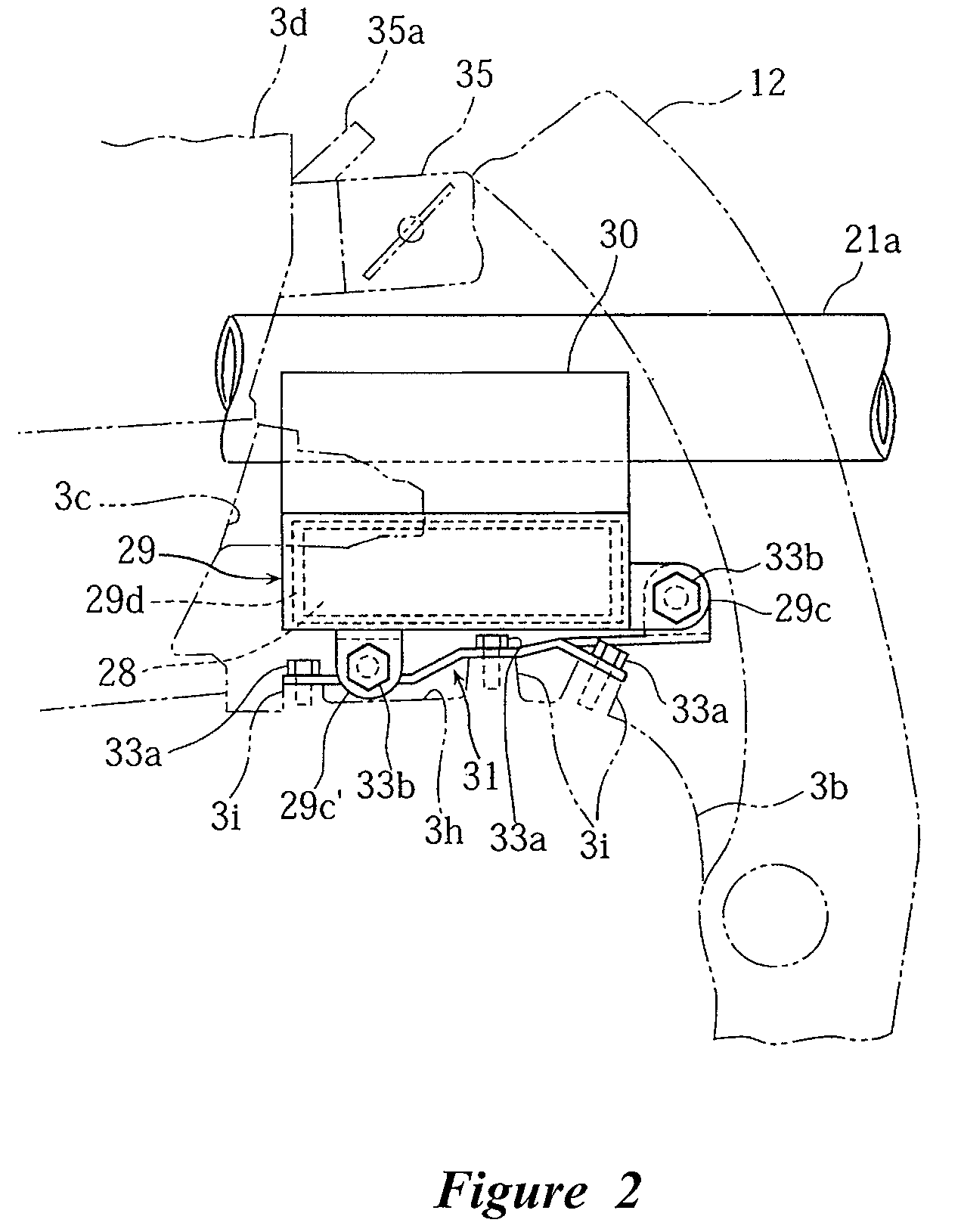Motorcycle with battery mounting arrangement