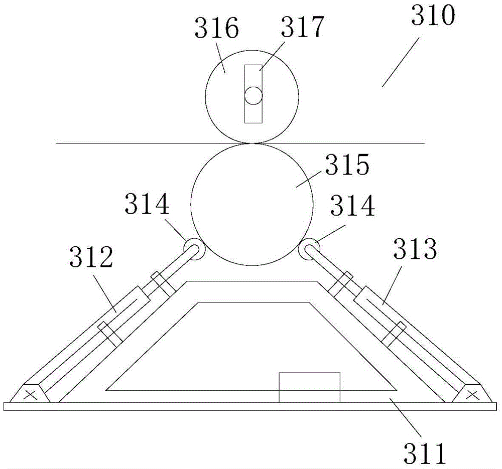 Hot pressing mechanism of linen silk winding and strip forming device