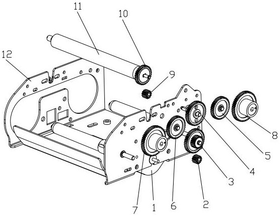 Three-inch thermal transfer printer core and printer thereof