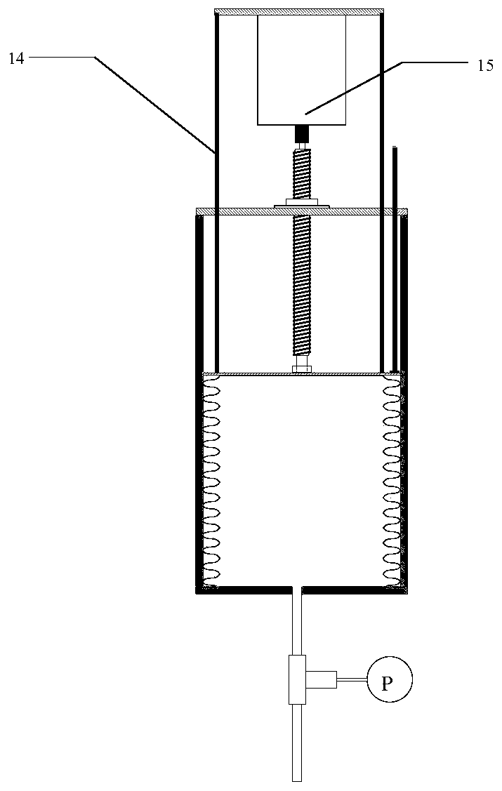 Thermoacoustic vibration suppression device for liquid helium container based on variable volume damping gas storage