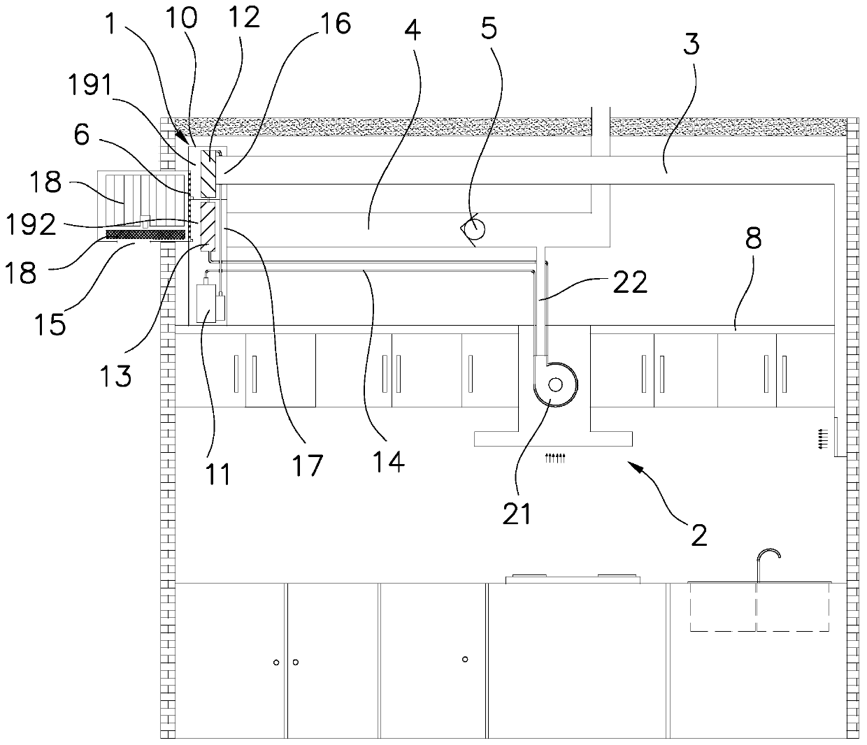 Kitchen air-conditioning system