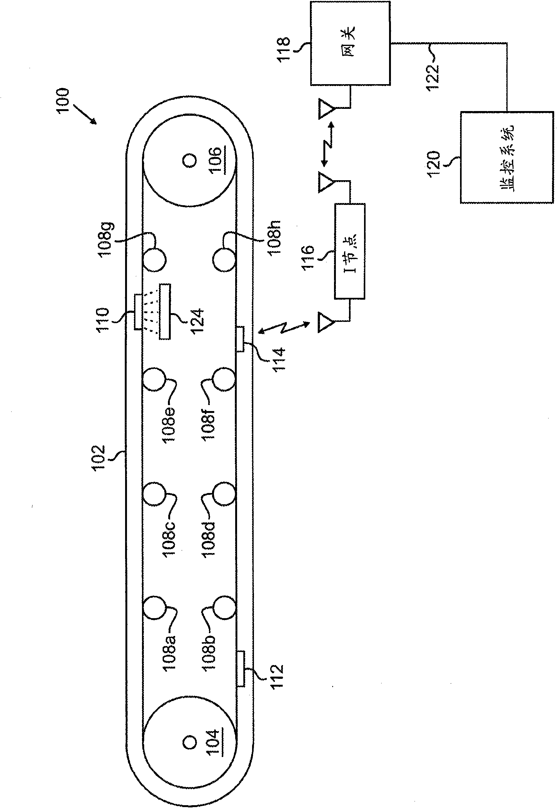 Apparatus and method for in-belt conveyor idler condition monitoring