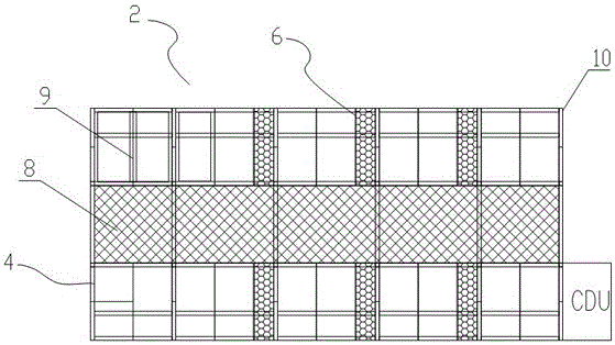 An anti-seismic composite communication support frame structure
