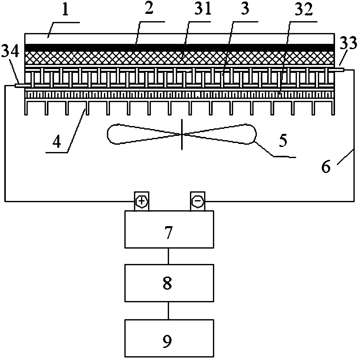 Method and device for improving photovoltaic power generation efficiency of crystalline silicon battery module