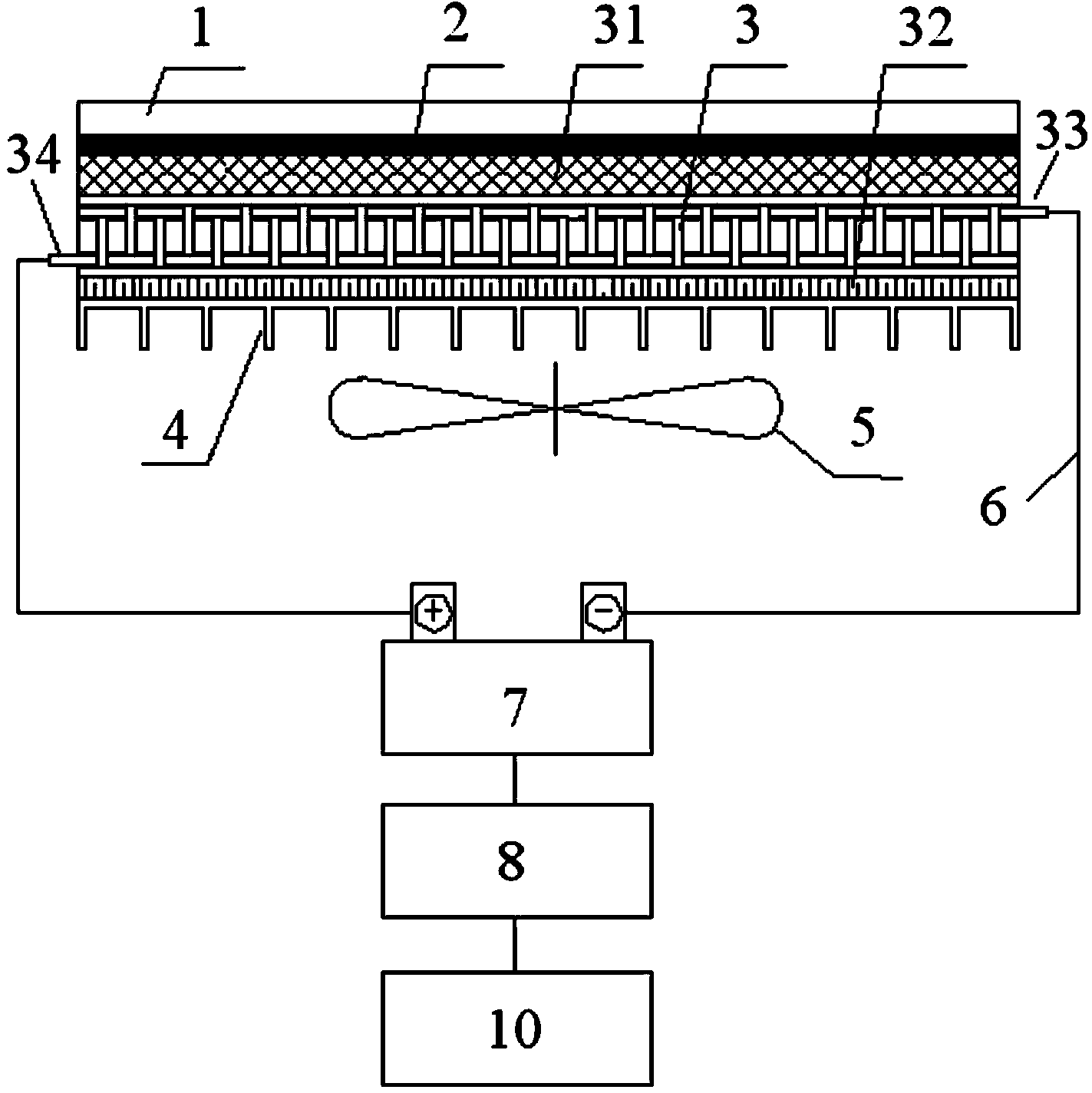 Method and device for improving photovoltaic power generation efficiency of crystalline silicon battery module