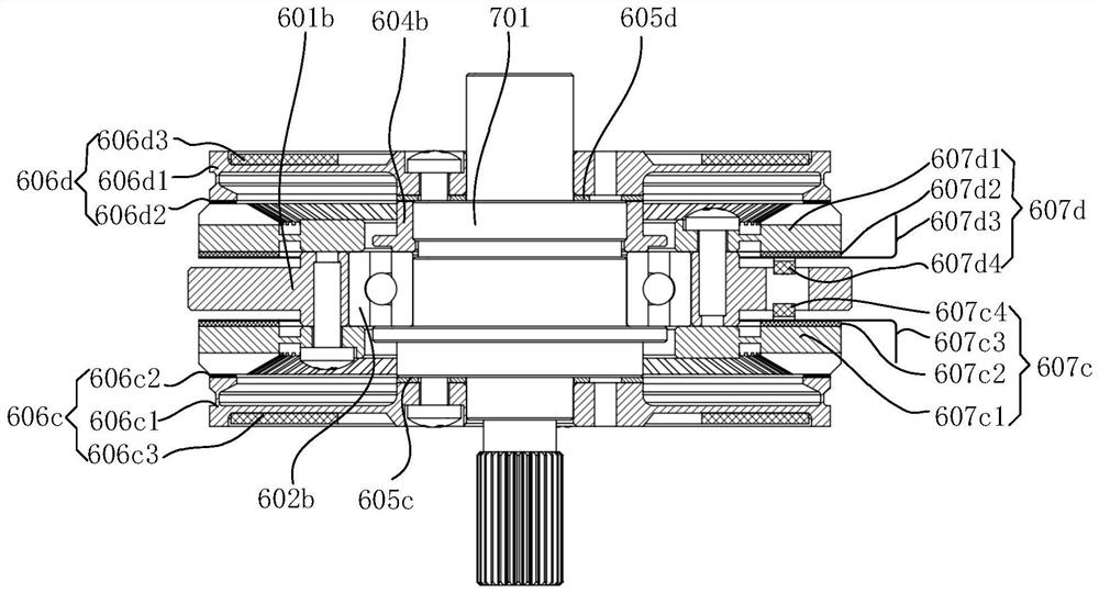 Multi-shaft four-stator-rotor series ultrasonic motor