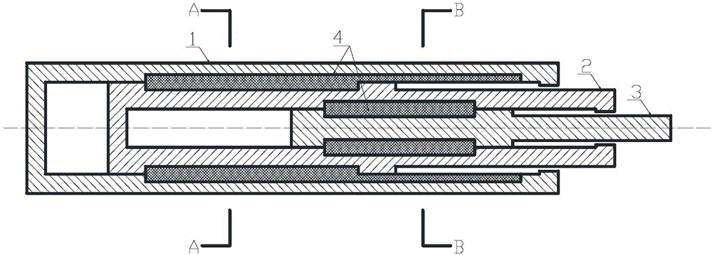 Embedded type large-stroke lead damper