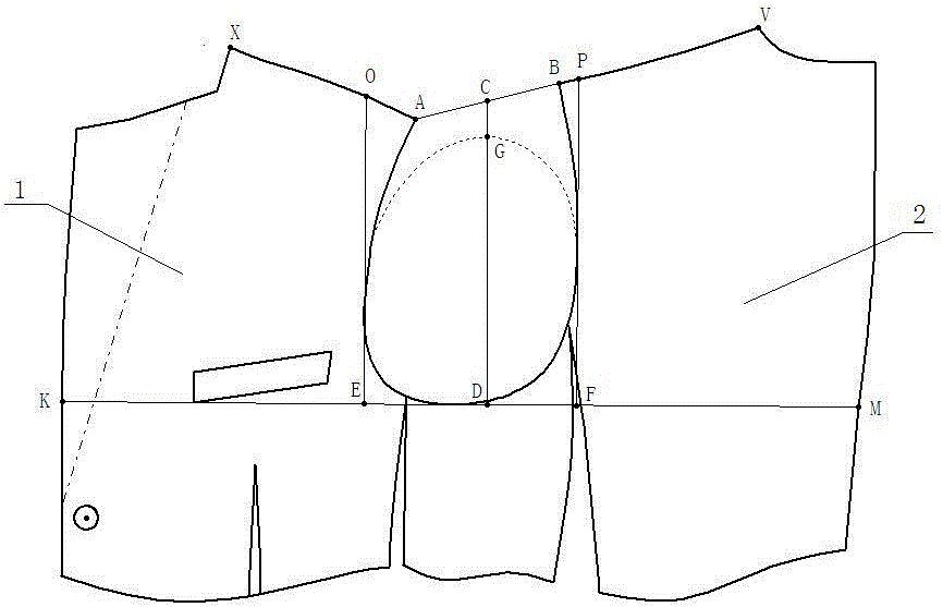 Western-style clothes sleeve cap height determination method