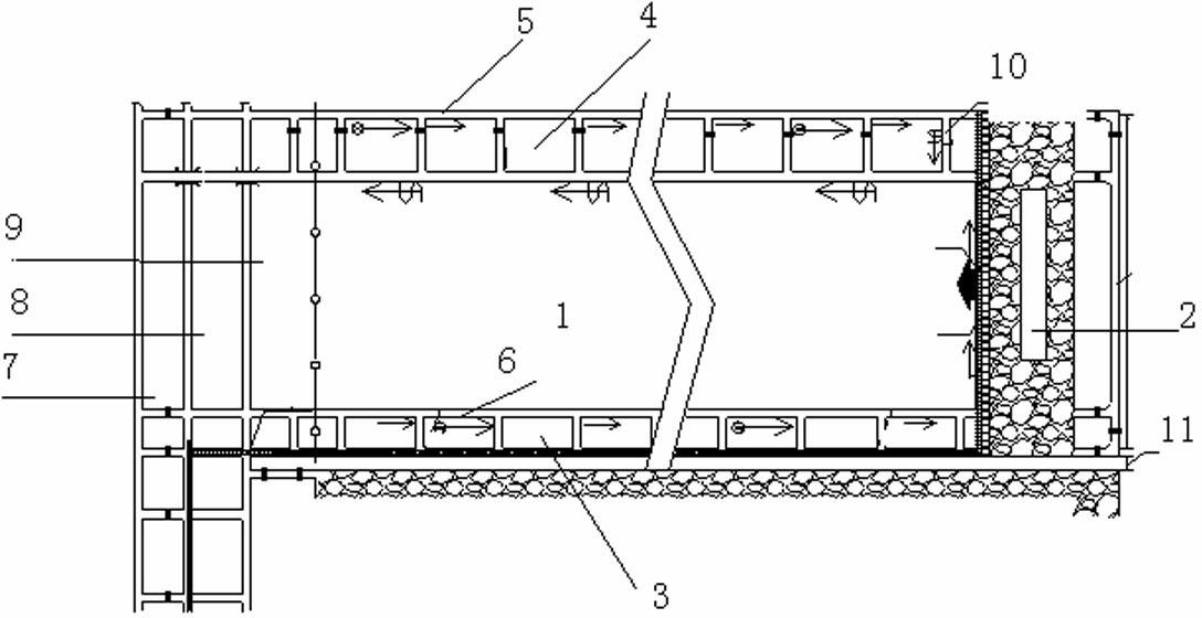 High-gas multi-roadway no-coal-pillar mining method