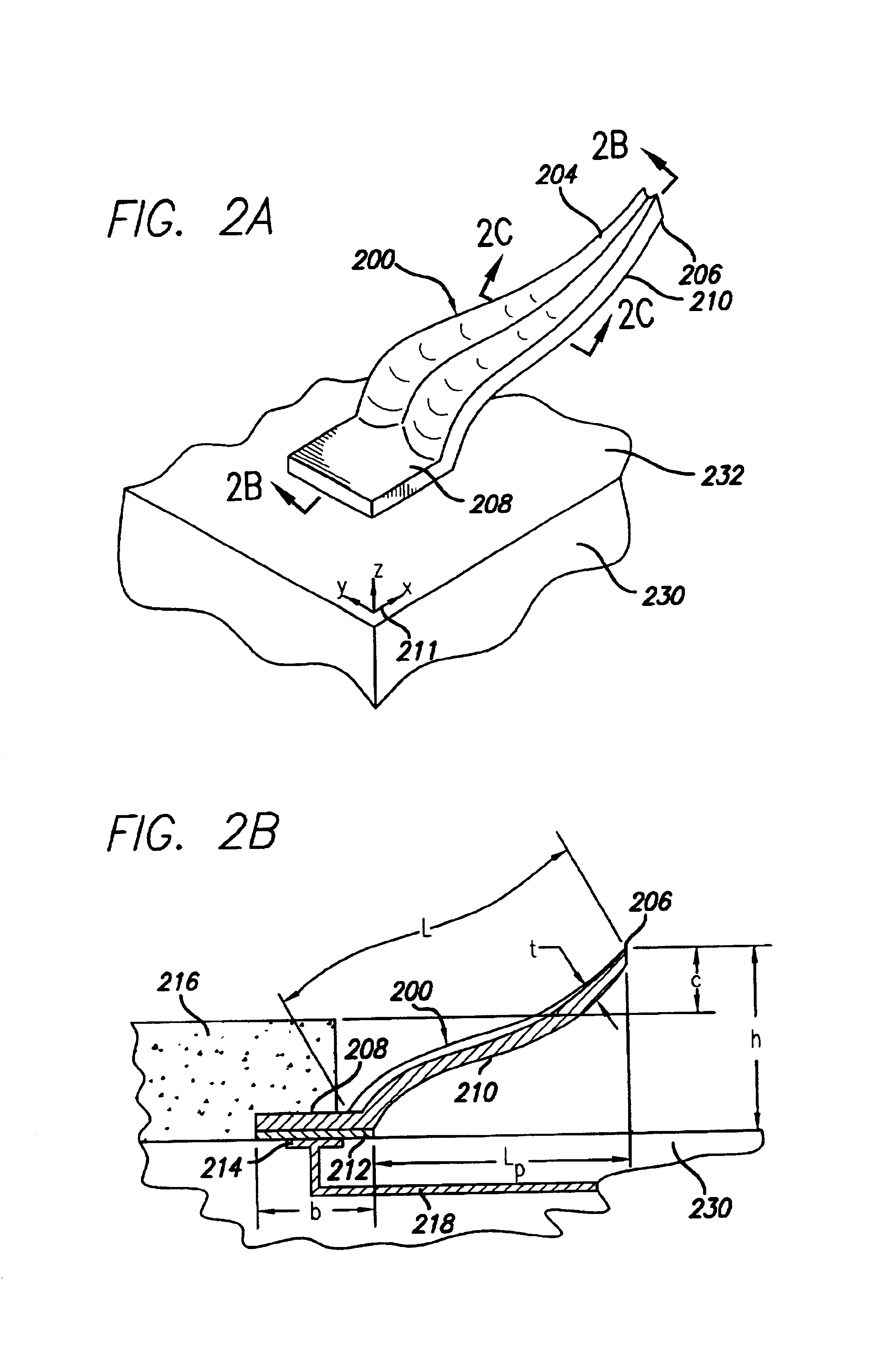 Test head assembly for electronic components with plurality of contoured microelectronic spring contacts