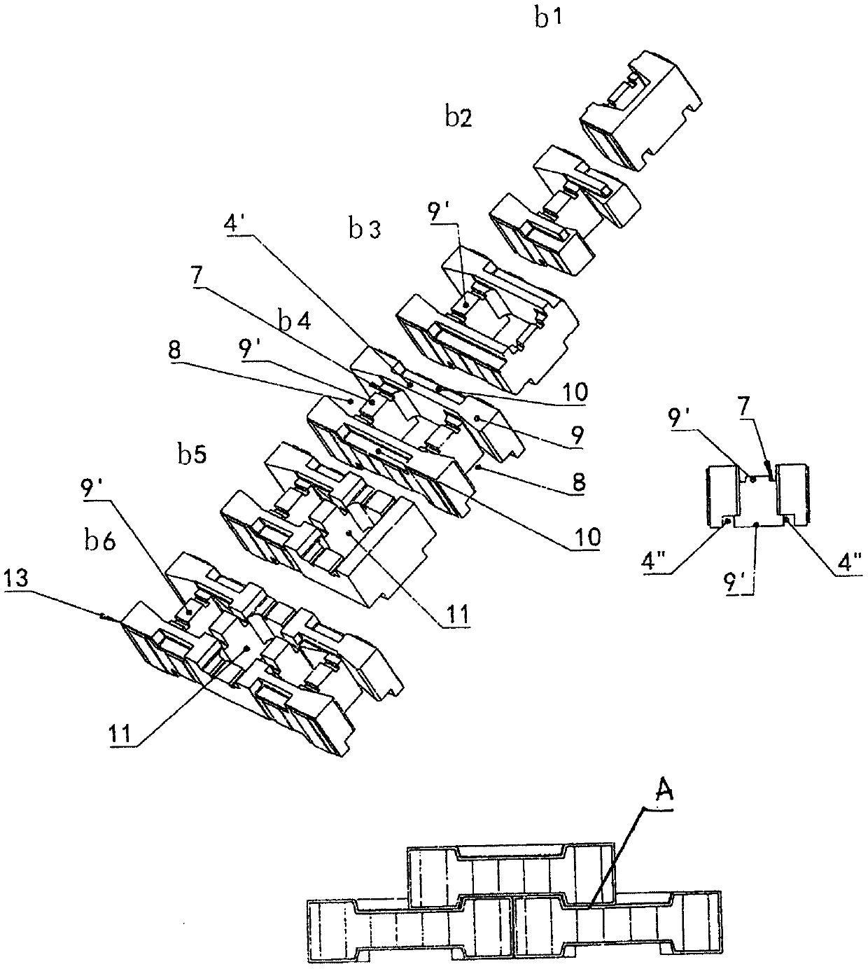 Method for assembling houses with interlocking combined block assembly components