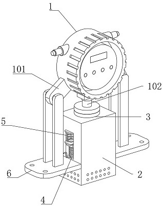 Novel lifting type gas detection detector and using method thereof