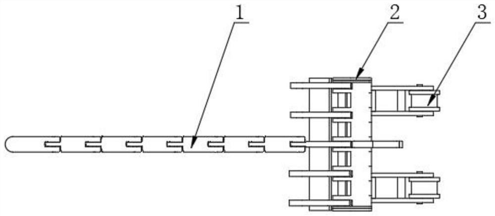 Matching device for improving performance of paying-off tackle of power transmission line