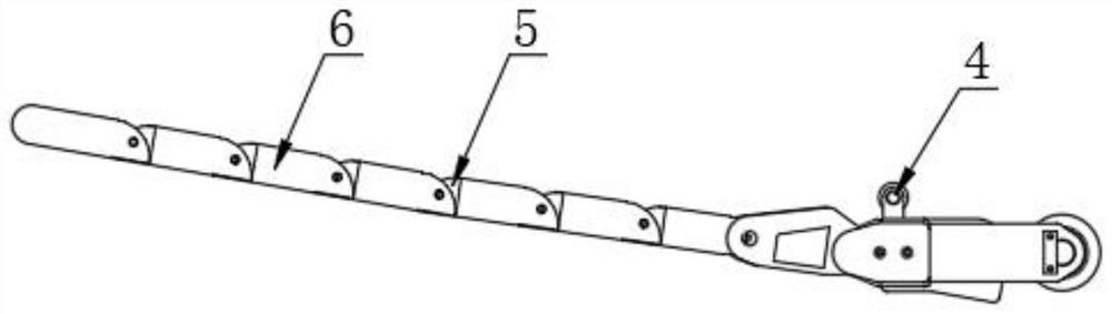 Matching device for improving performance of paying-off tackle of power transmission line