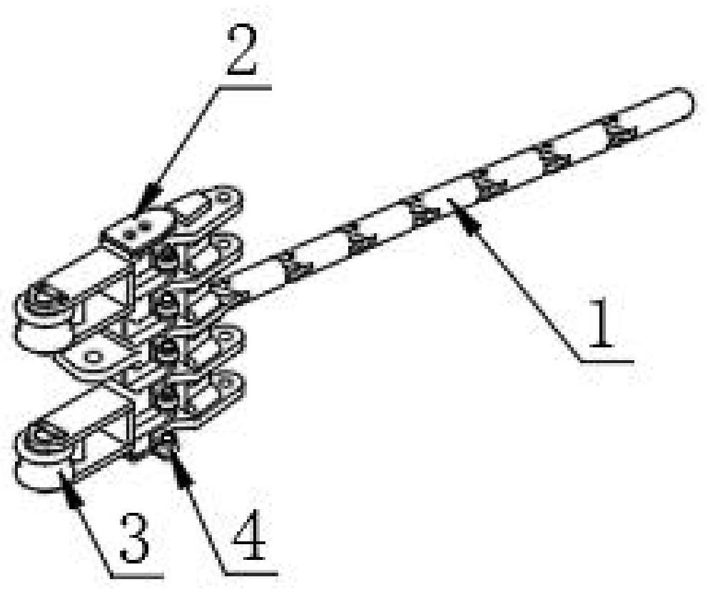 Matching device for improving performance of paying-off tackle of power transmission line