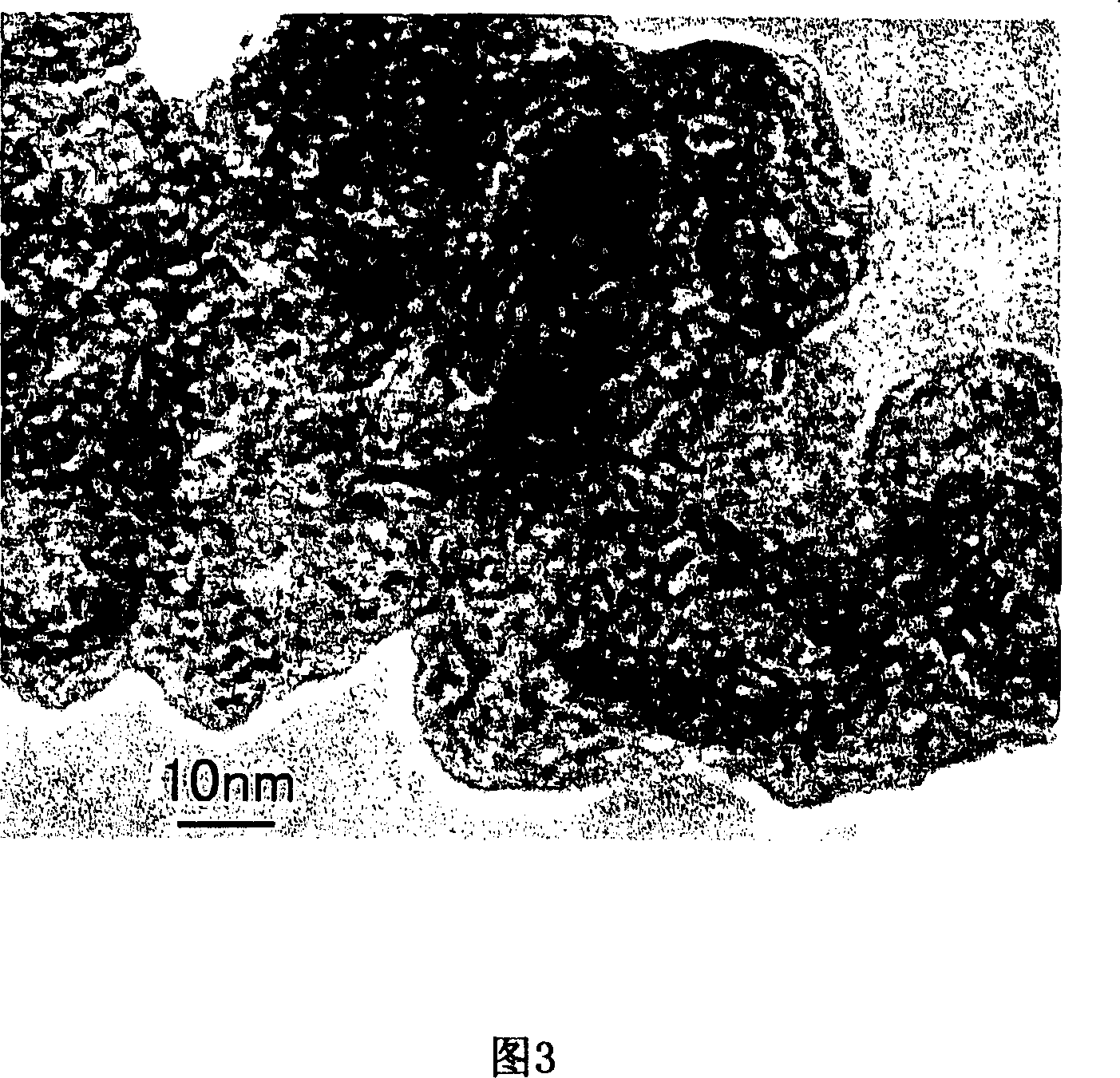 Nanocarbon composite structure having ruthenium oxide trapped therein
