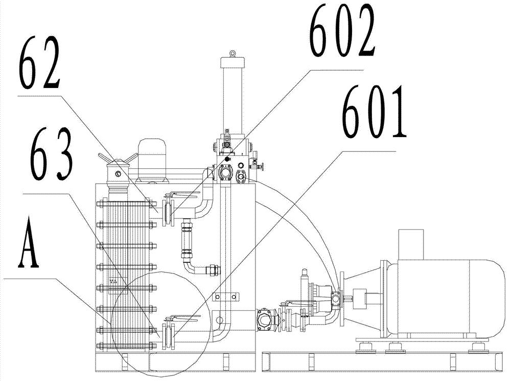 Hydraulic system of roll crusher