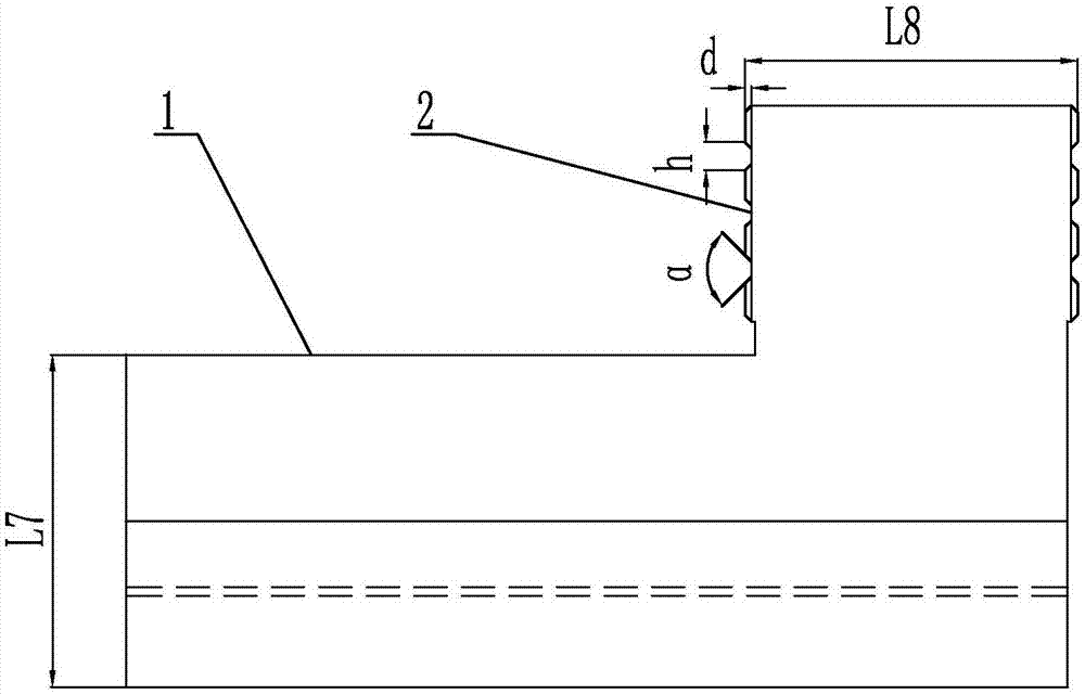 Machining method for trapezoidal threaded hole chuck claw