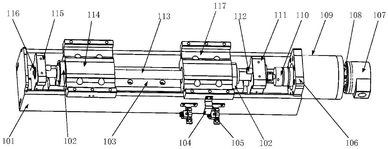 Self-adaptive assembling device for paired press fitting of bearings