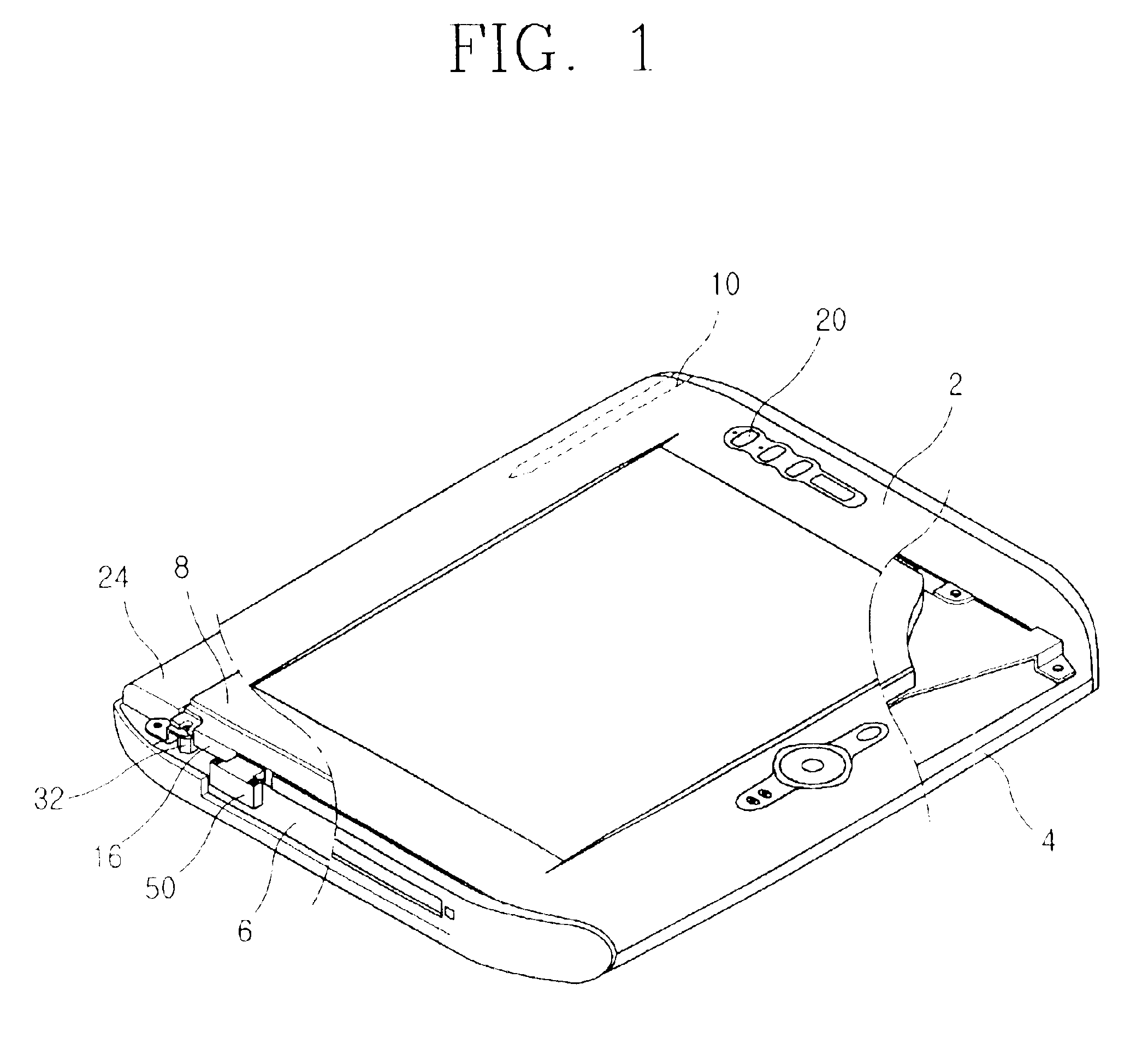 Portable electronic device having LCD and touch screen
