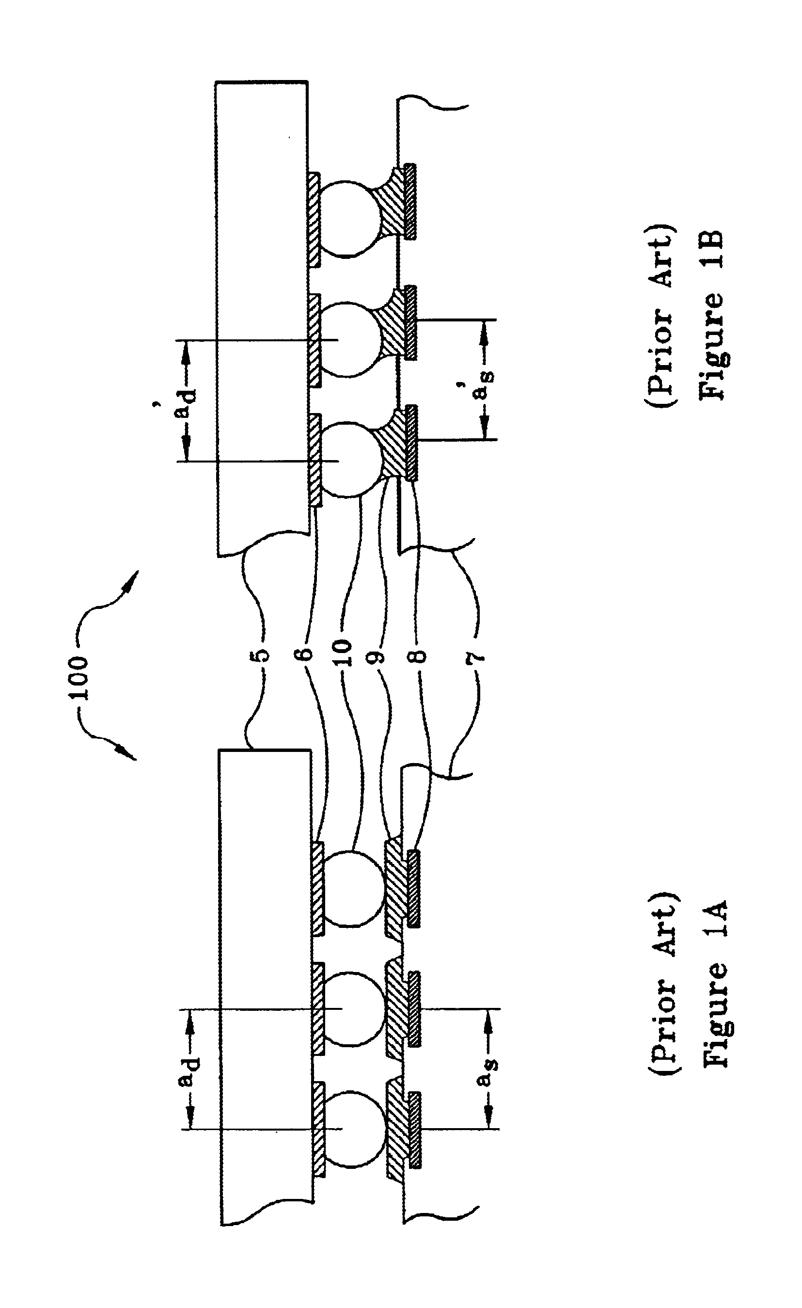 Method and apparatus for fully aligned flip-chip assembly having a variable pitch packaging substrate