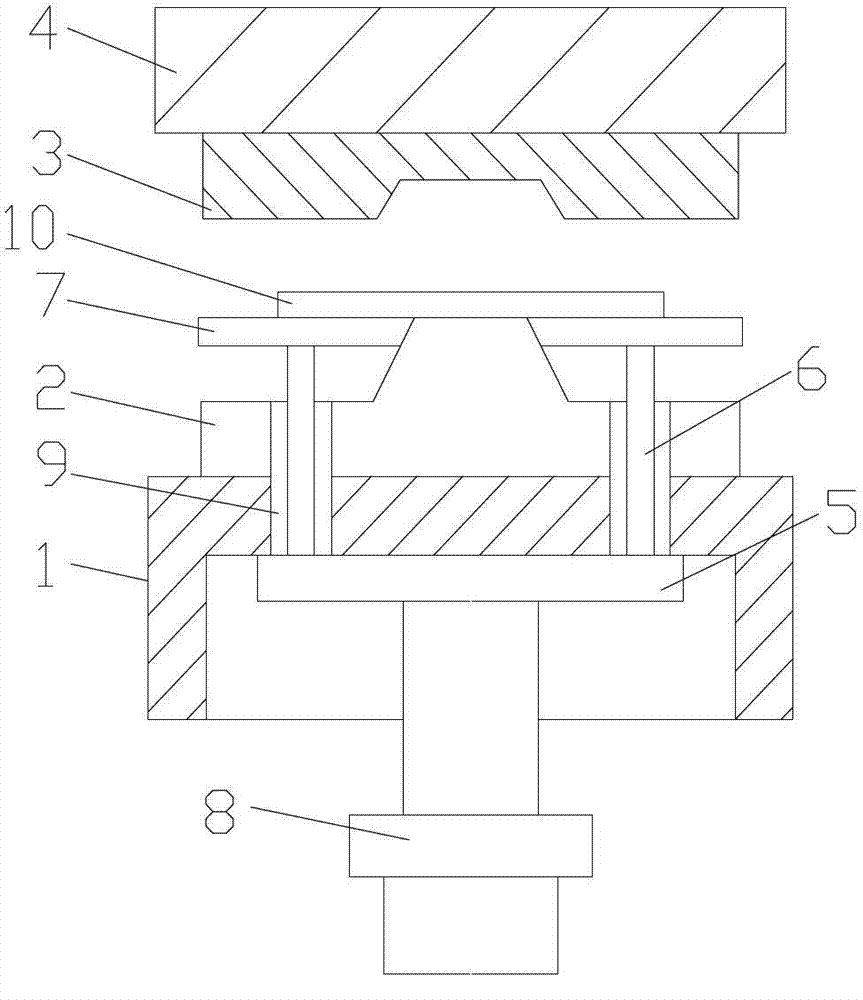 Stamping device for thin plate