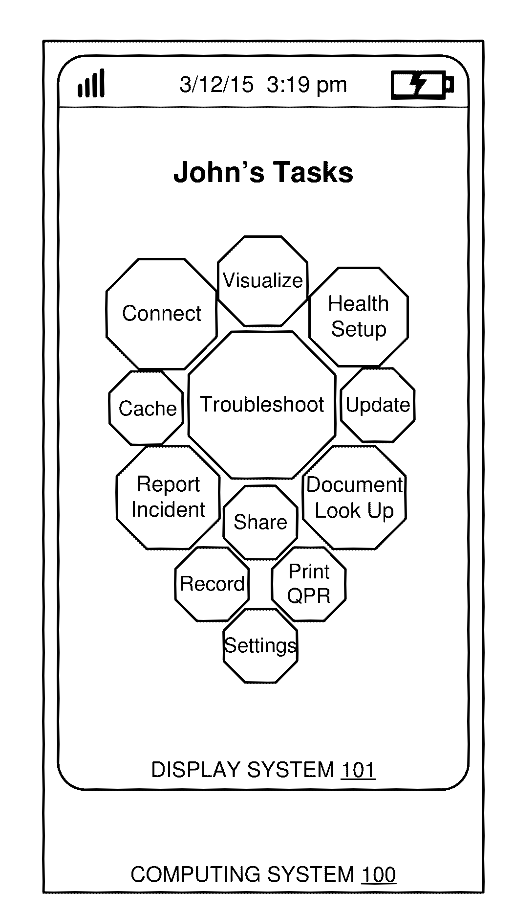 Presentation of tasks to a user