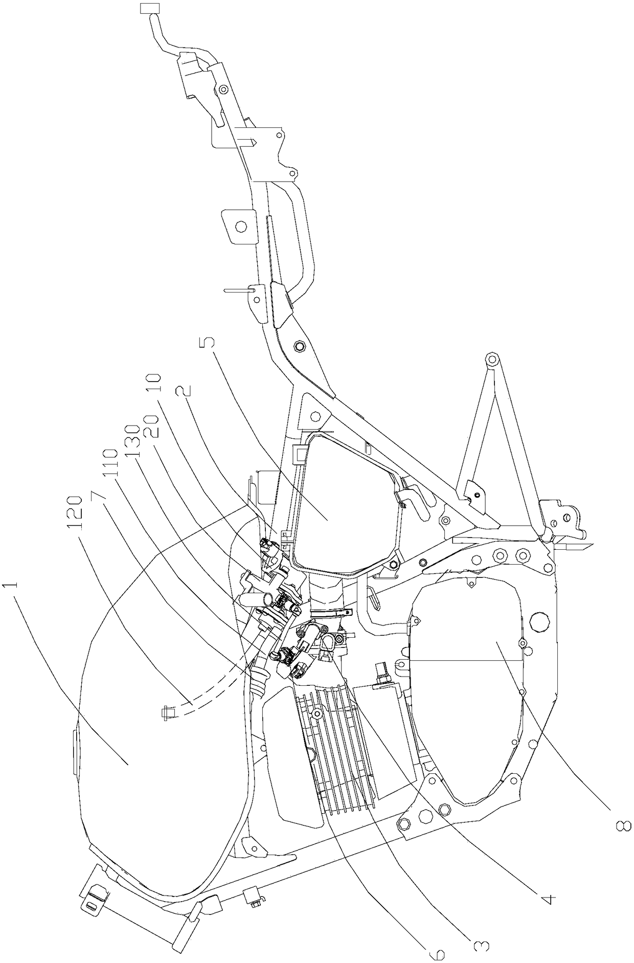 Fuel pump layout and EFI vehicle