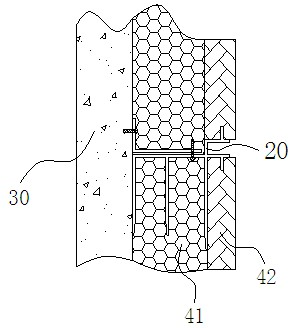 Connecting fastener for heat insulation and decoration integrated plate