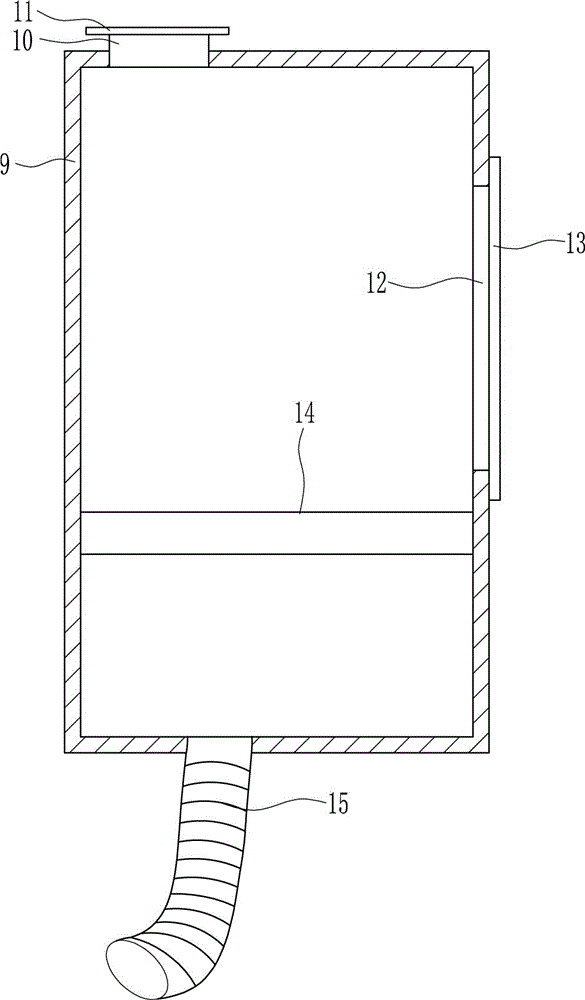 Impurity and water separating device special for roof drainage