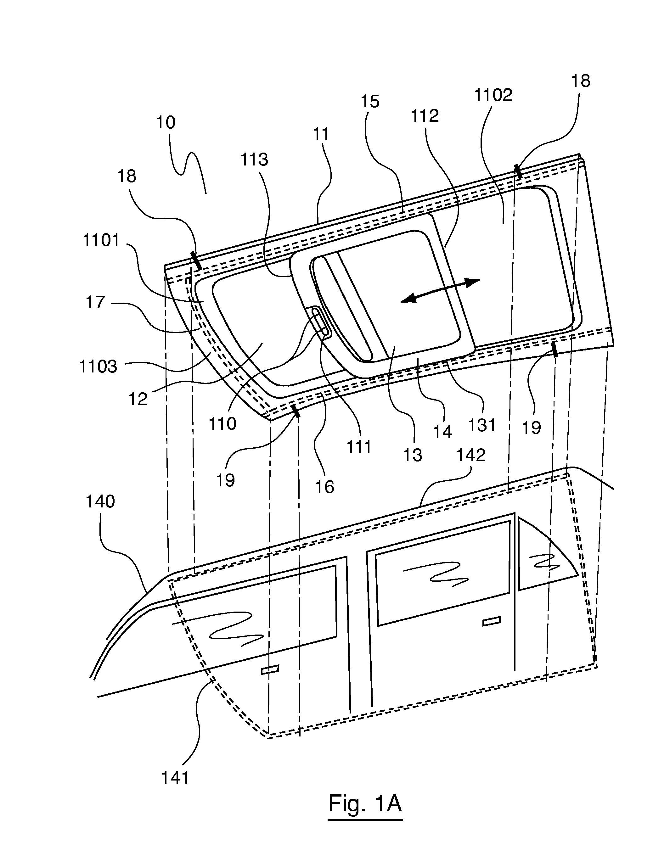 Glazed Roof of a Motor Vehicle, Corresponding Method of Assembly and Corresponding Vehicle