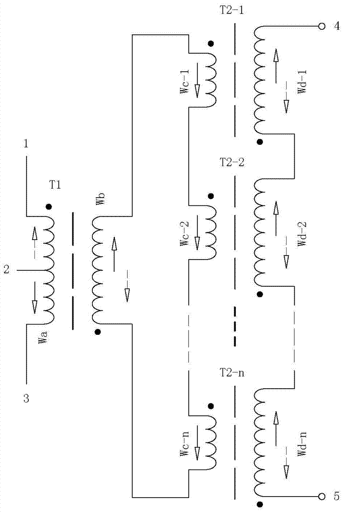 Ultra-high voltage generating device with multi-transformer combination