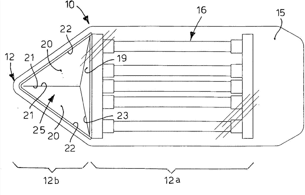 Heating device in an iron and relative iron