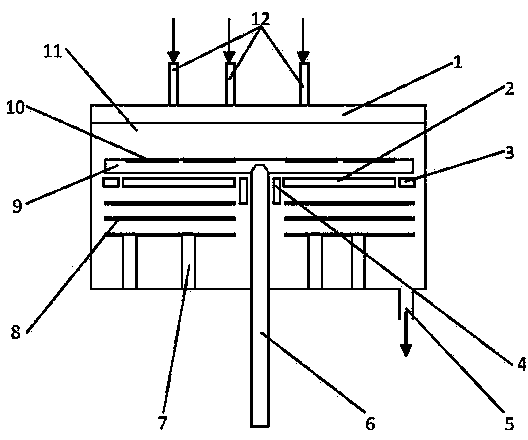 MOCVD reactor and support shaft for MOCVD reactor