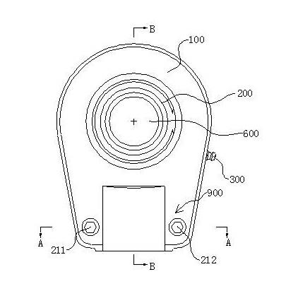 Hydro-cylinder ear ring capable of achieving self-correction and buffer of mounting angle