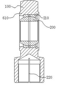 Hydro-cylinder ear ring capable of achieving self-correction and buffer of mounting angle