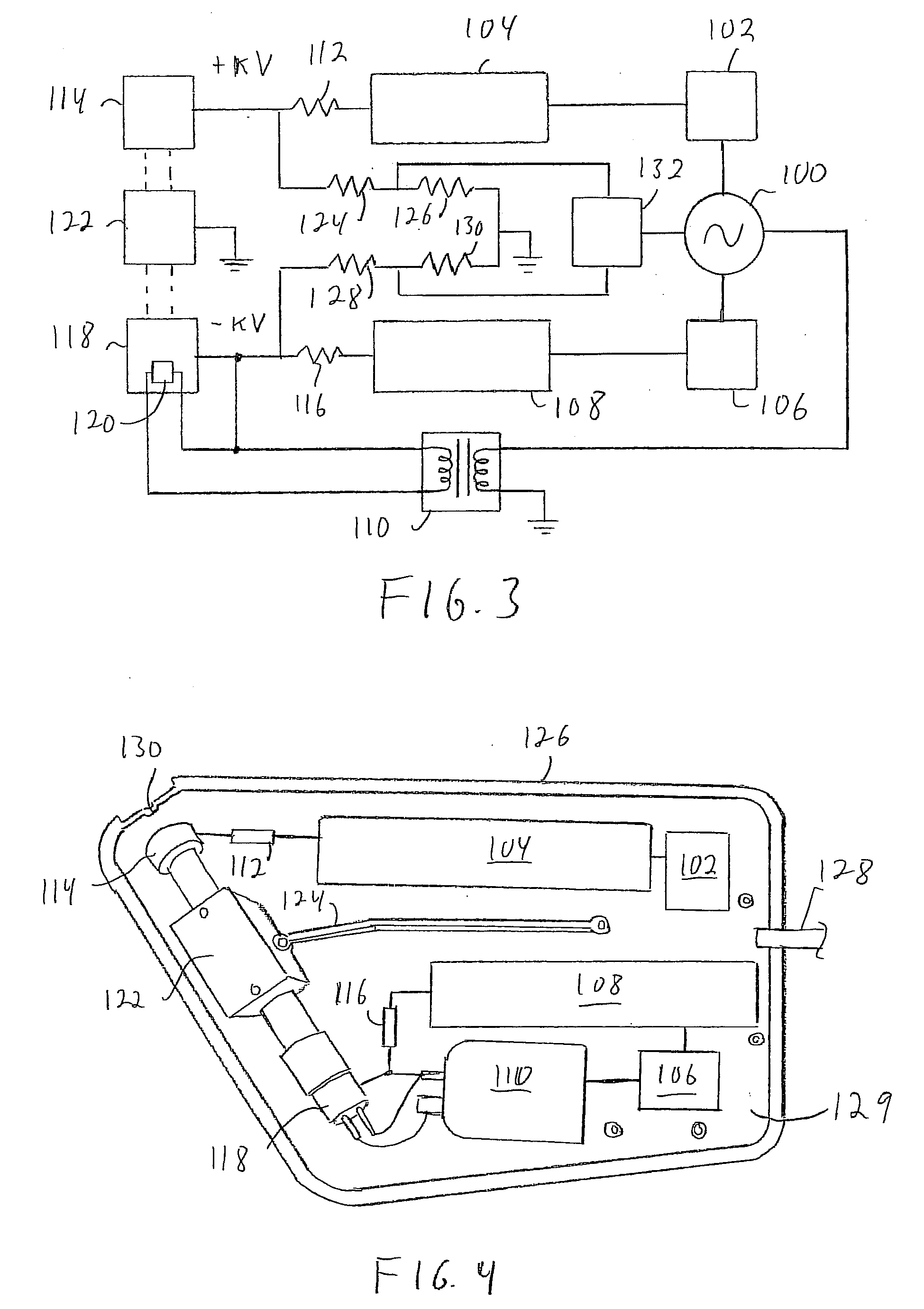 Compact high voltage x-ray source system and method for x-ray inspection applications