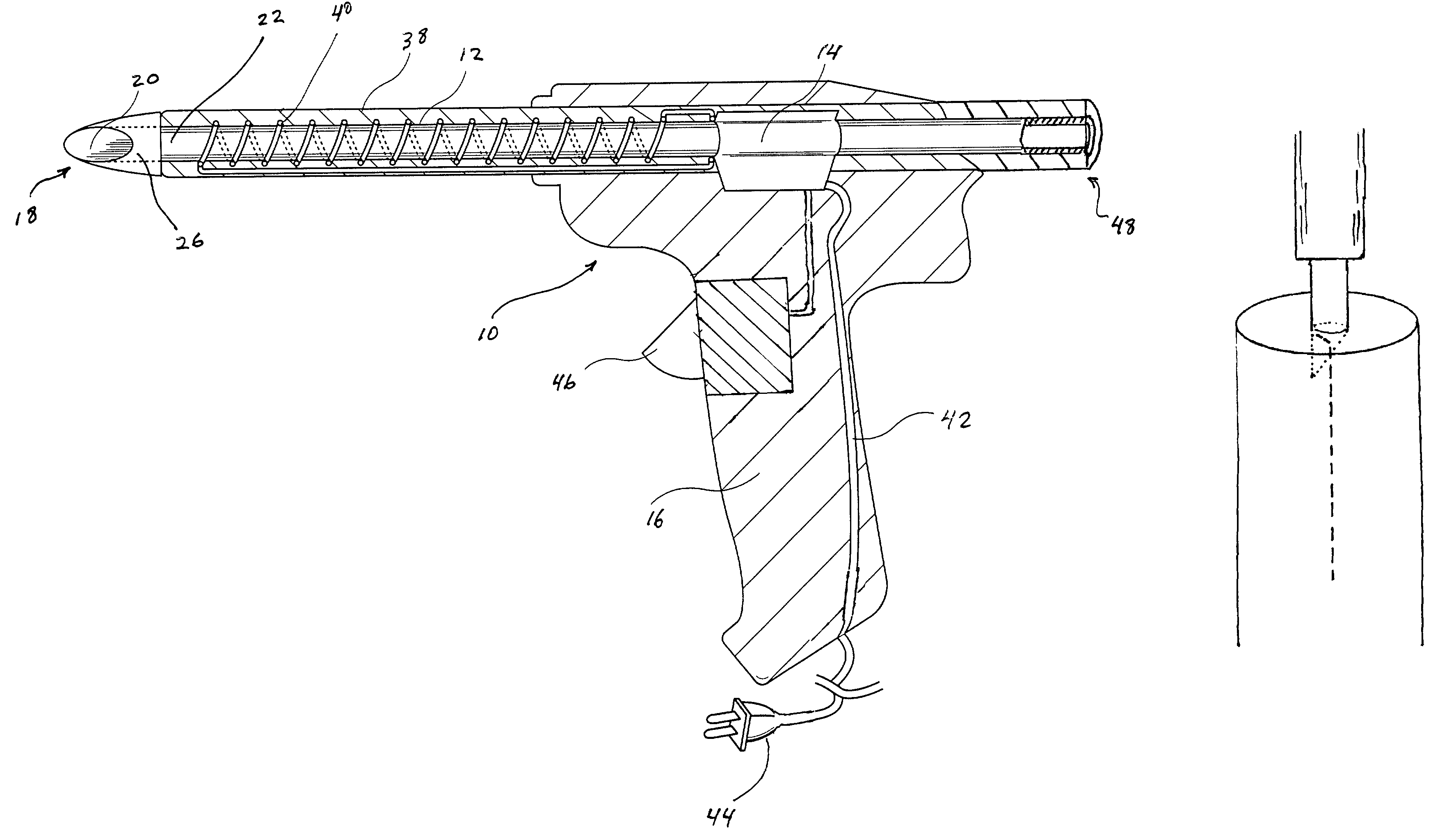 Device and method for exposing a candle wick embedded in candle wax