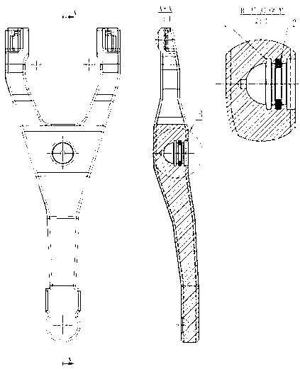 Clutch fork with socket structure